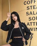  Áo Khoác Gió [Nữ] MLB Korea - Sporty Varsity Crop Windbreaker - 3FWJV0243-50BKS 