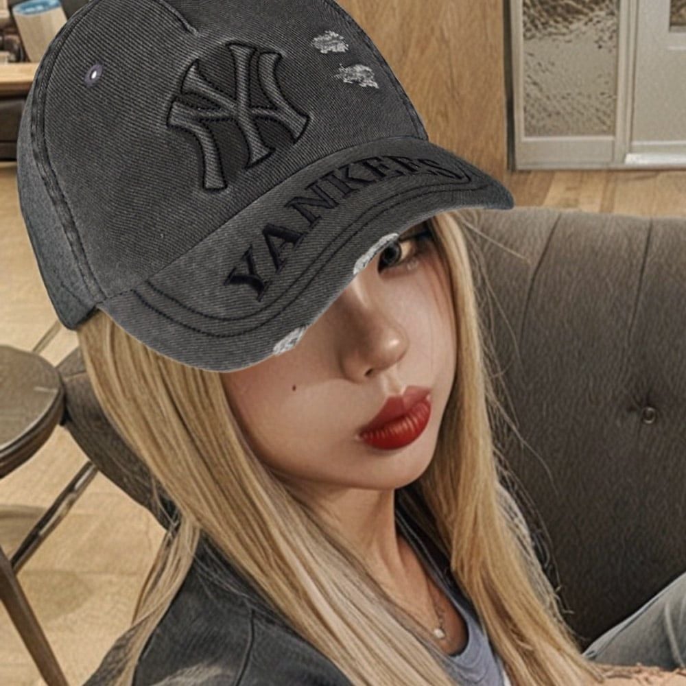  Nón MLB Korea - Vintage Embo Damage Unstructured Ballcap NY Yankees - 3ACPV295N-50CGS 