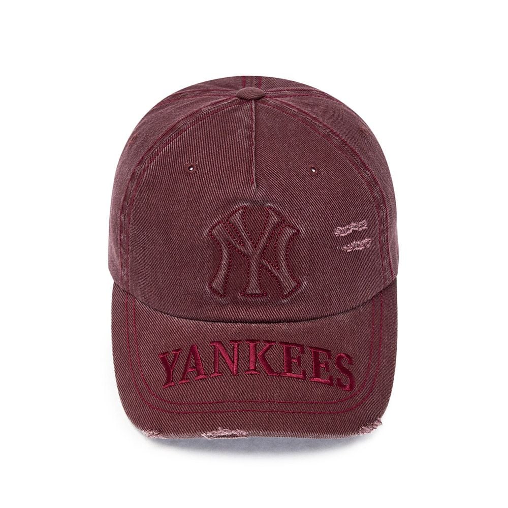  Nón MLB Korea - Vintage Embo Damage Unstructured Ballcap NY Yankees - 3ACPV295N-50WID 