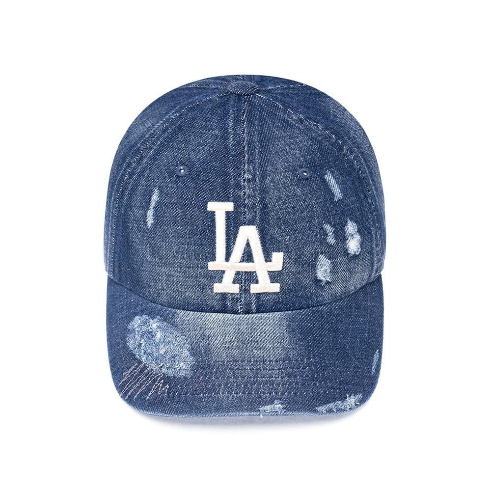  Nón MLB Korea - Vintage Damaged Denim Unstructured Ball Cap NY Yankees - 3ACPB195N-07BLL 