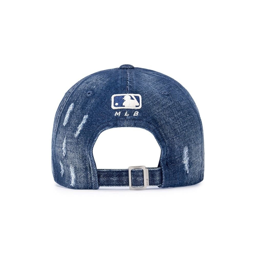  Nón MLB Korea - Vintage Damaged Denim Unstructured Ball Cap NY Yankees - 3ACPB195N-07BLL 