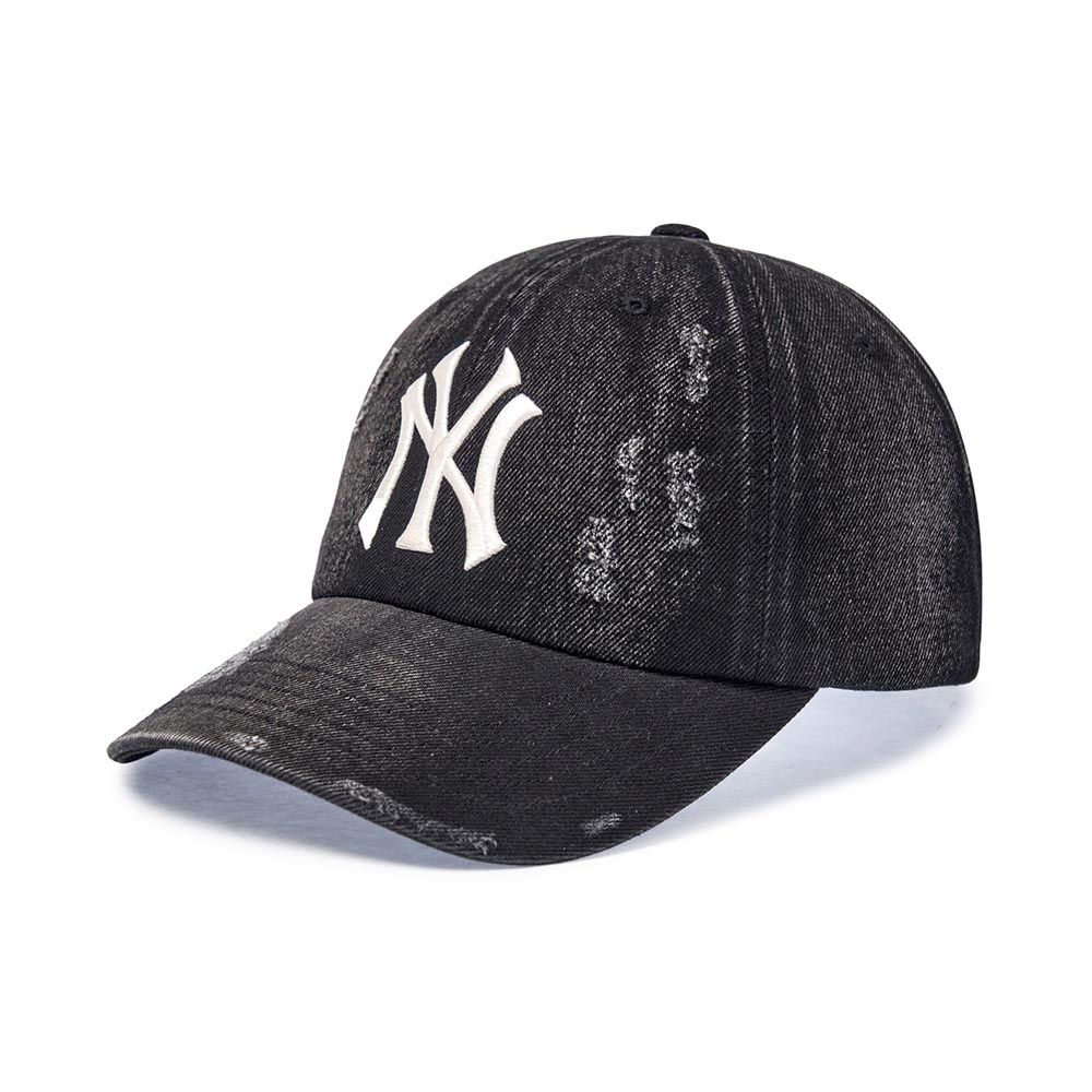  Nón MLB Korea - Vintage Damaged Denim Unstructured Ball Cap NY Yankees - 3ACPB195N-50BKS 