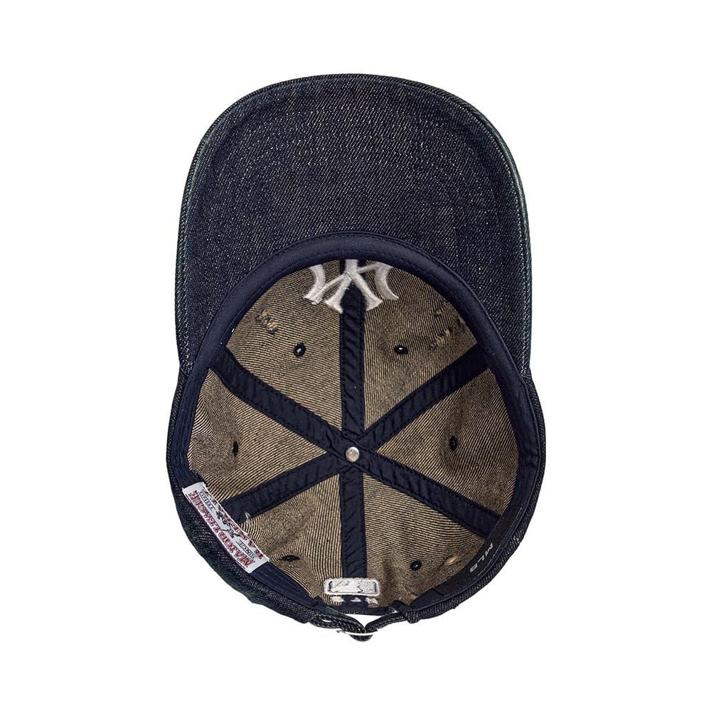  Nón MLB Korea - Vintage Damaged Denim Unstructured Ball Cap NY Yankees - 3ACPB195N-50NYL 