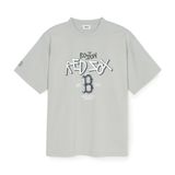  Áo thun [Unisex] MLB - Basic Big Logo Mega Overfit Functional Short Sleeve T-Shirt NY Yankees Gray - 3ATSB0553-43GRL 