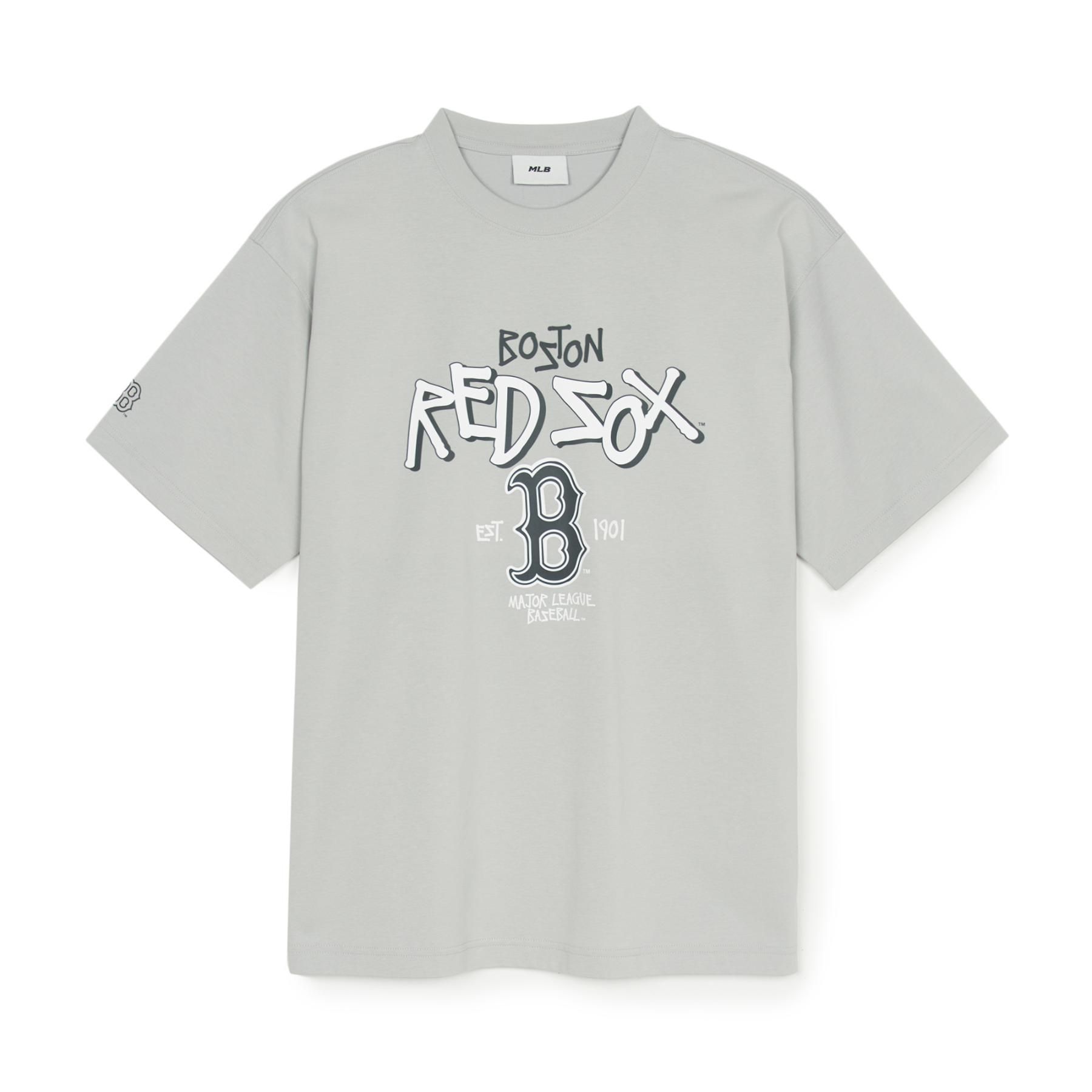  Áo thun [Unisex] MLB - Basic Big Logo Mega Overfit Functional Short Sleeve T-Shirt NY Yankees Gray - 3ATSB0553-43GRL 