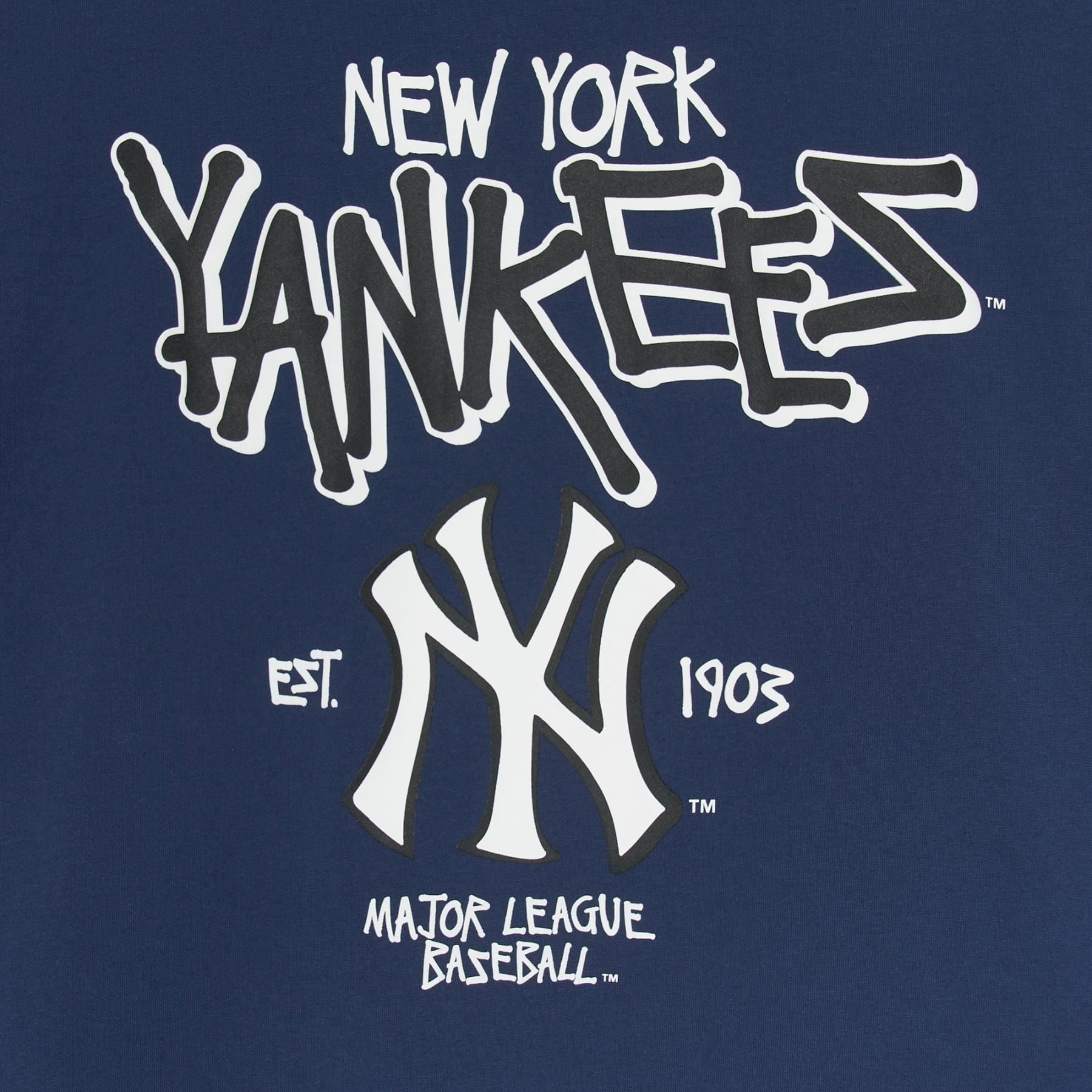  Áo thun [Unisex] MLB - Basic Big Logo Mega Overfit Functional Short Sleeve T-Shirt NY Yankees Navy - 3ATSB0553-50NYS 