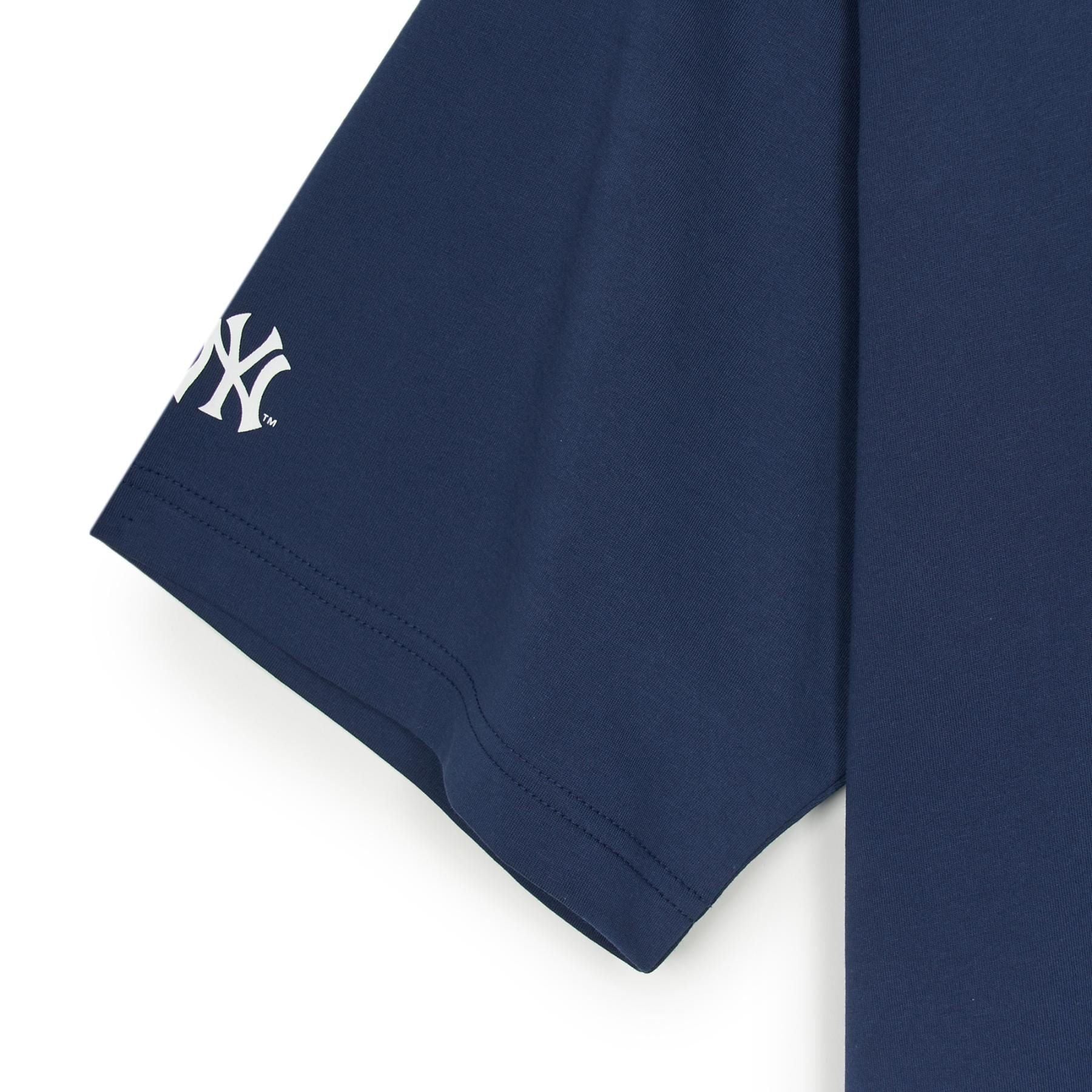  Áo thun [Unisex] MLB - Basic Big Logo Mega Overfit Functional Short Sleeve T-Shirt NY Yankees Navy - 3ATSB0553-50NYS 