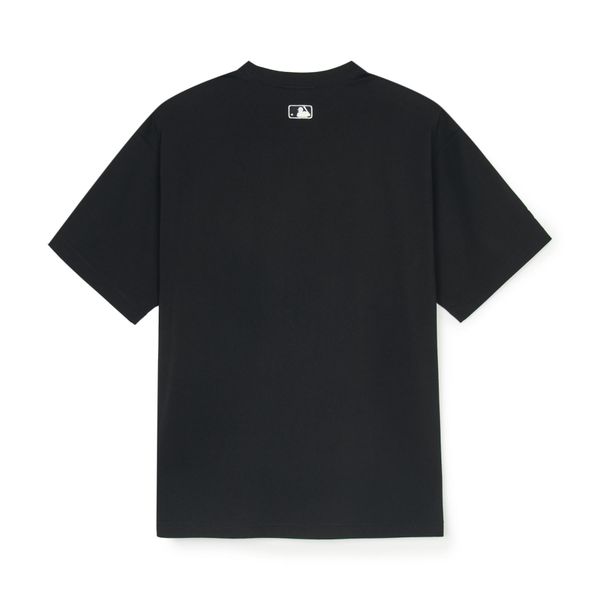 Áo thun [Unisex] MLB - Basic Big Logo Mega Overfit Functional Short Sleeve T-Shirt NY Yankees Black - 3ATSB0553-50BKS