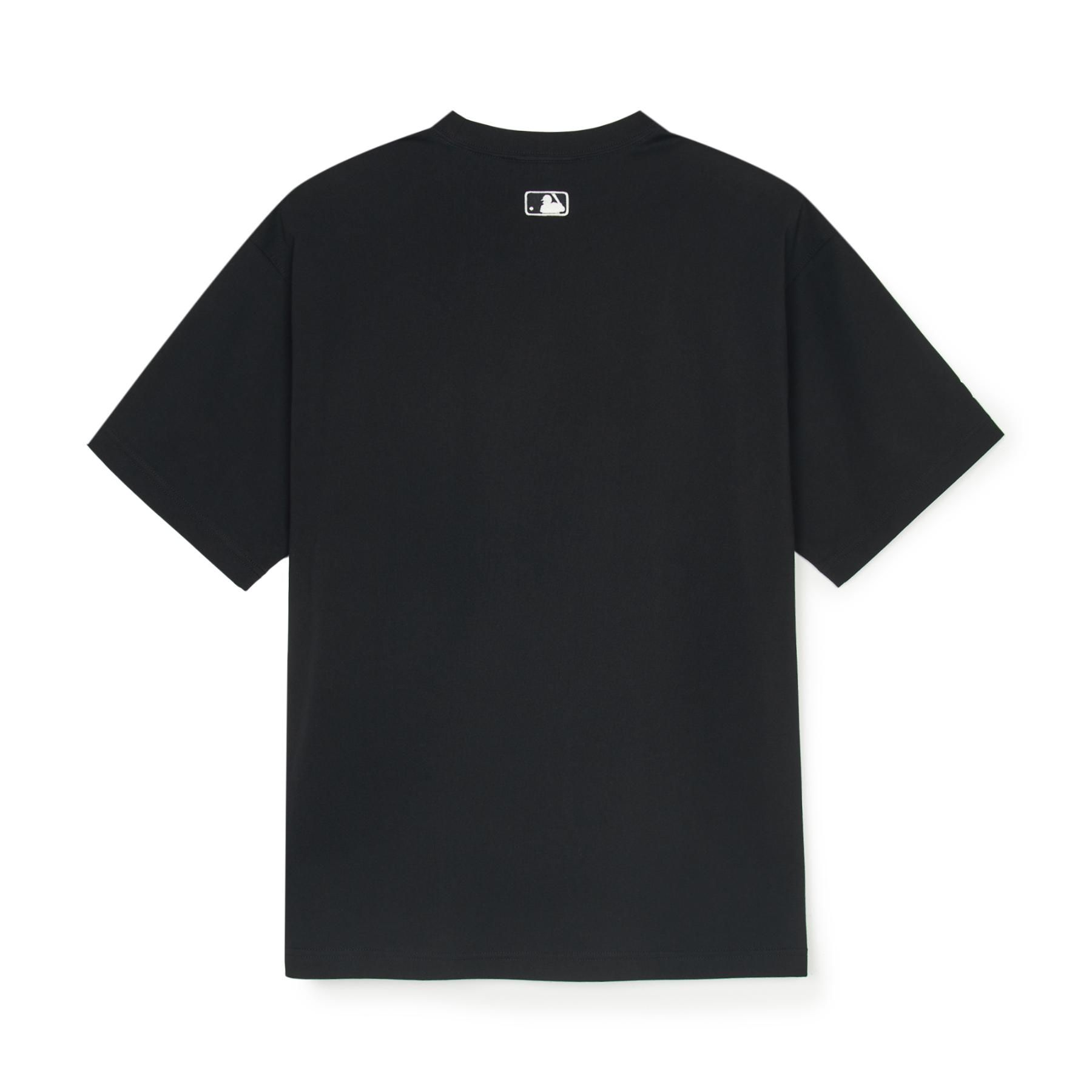  Áo thun [Unisex] MLB - Basic Big Logo Mega Overfit Functional Short Sleeve T-Shirt NY Yankees Black - 3ATSB0553-50BKS 