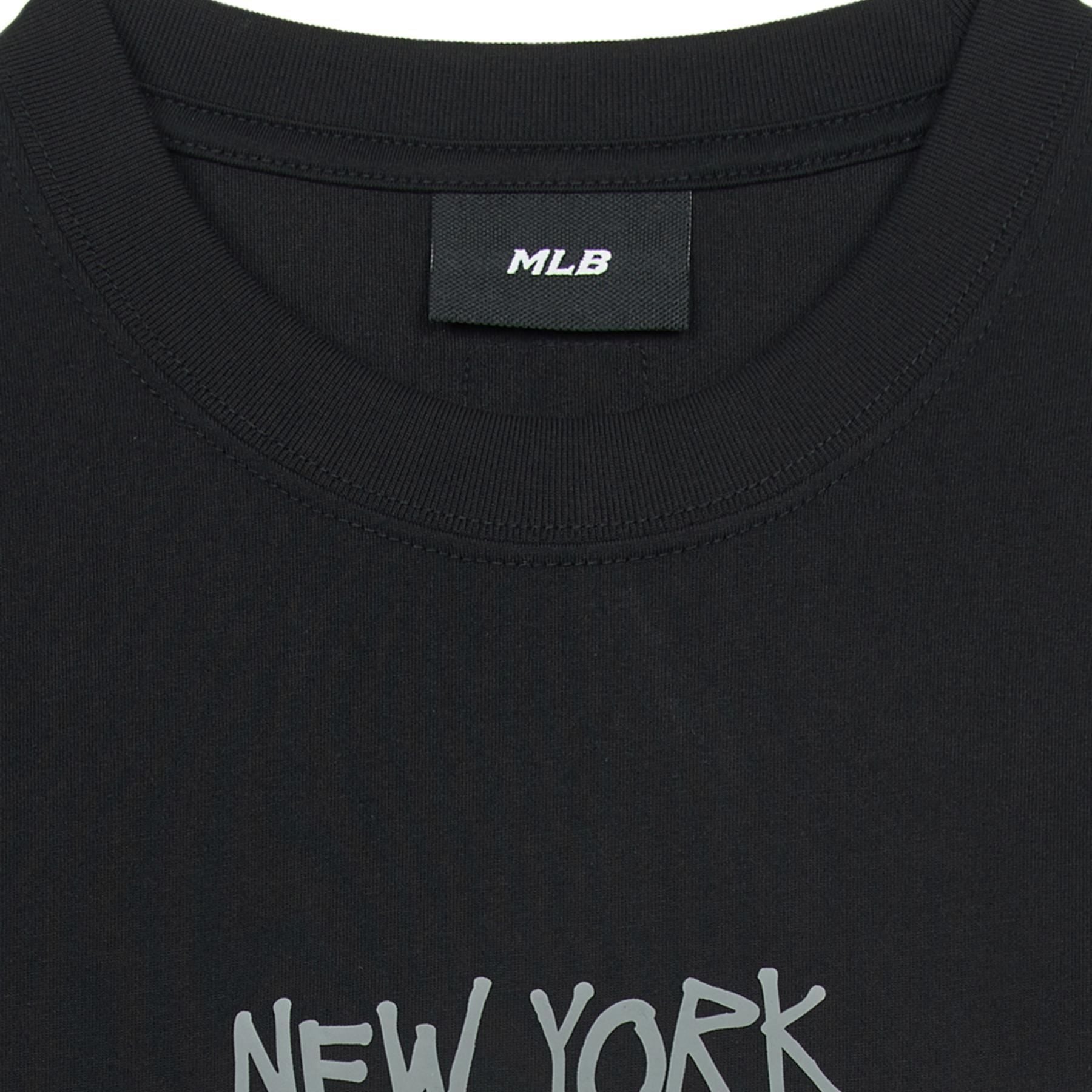  Áo thun [Unisex] MLB - Basic Big Logo Mega Overfit Functional Short Sleeve T-Shirt NY Yankees Black - 3ATSB0553-50BKS 