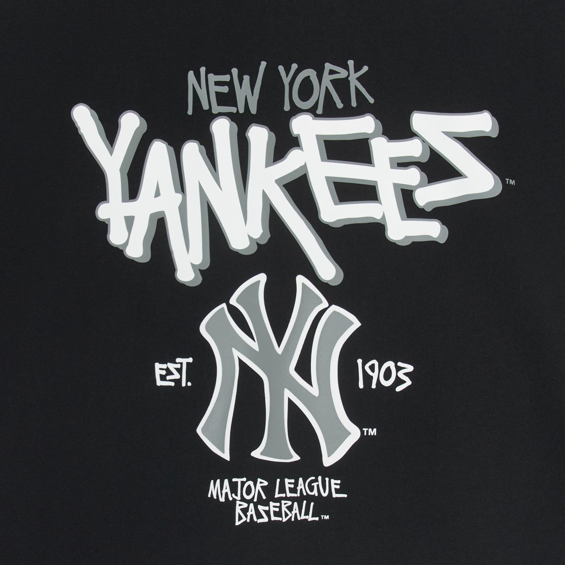  Áo thun [Unisex] MLB - Basic Big Logo Mega Overfit Functional Short Sleeve T-Shirt NY Yankees Black - 3ATSB0553-50BKS 