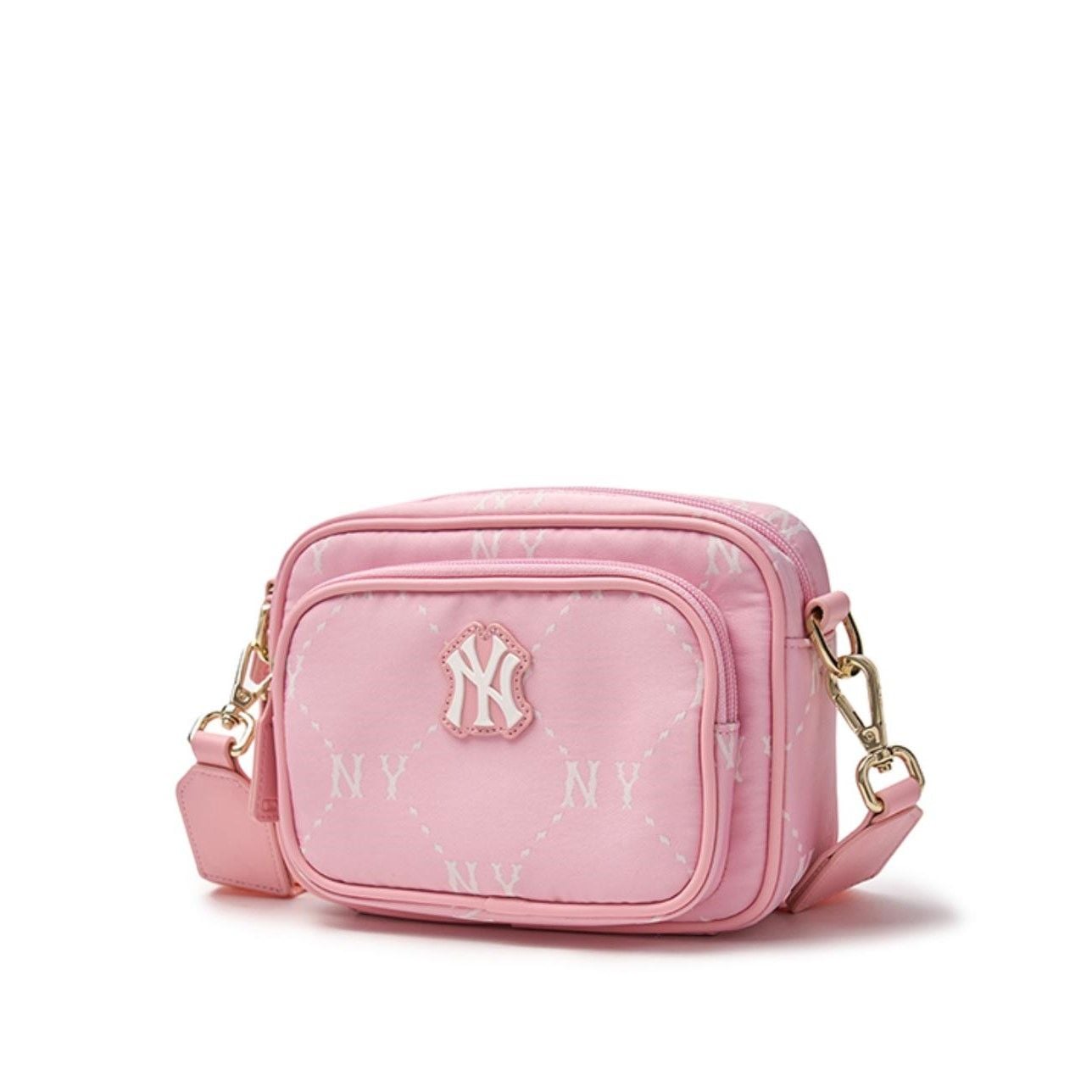  Túi MLB Diamond Monogram Camera Bag New York Yankees Pink - 7ACRMD45N-50PKL 