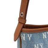  Túi MLB Korea - Classic Mono Vintage Denim Mini Bucket Bag New York Yankees Blue - 3ABMMV55N-50BLL 