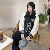  Áo Bomber MLB [Unisex] - Wool Biglux Varsity Jacket NY - 3AJPM1146-50BKS 