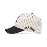  Nón MLB Korea - [Unisex] Signature Stripe Unstructured Ball Cap NY - 3ACPB255N-50BKS 