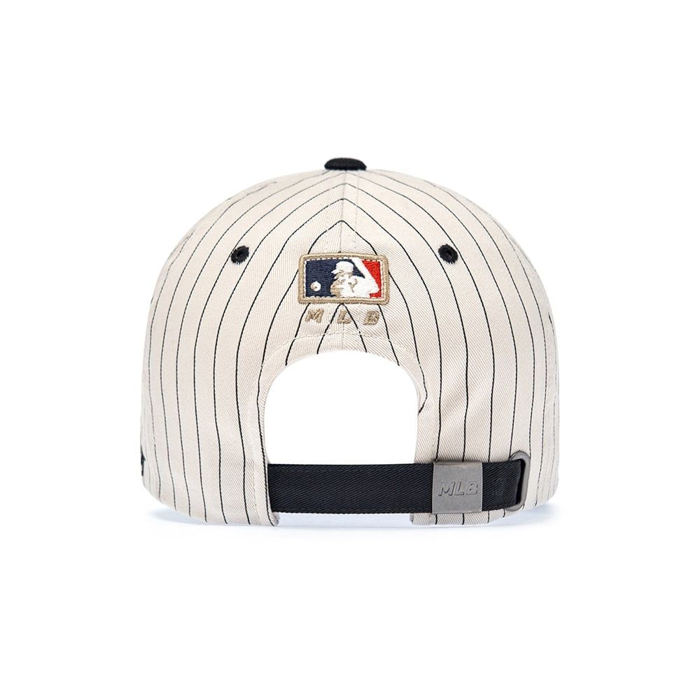  Nón MLB Korea - [Unisex] Signature Stripe Unstructured Ball Cap NY - 3ACPB255N-50BKS 