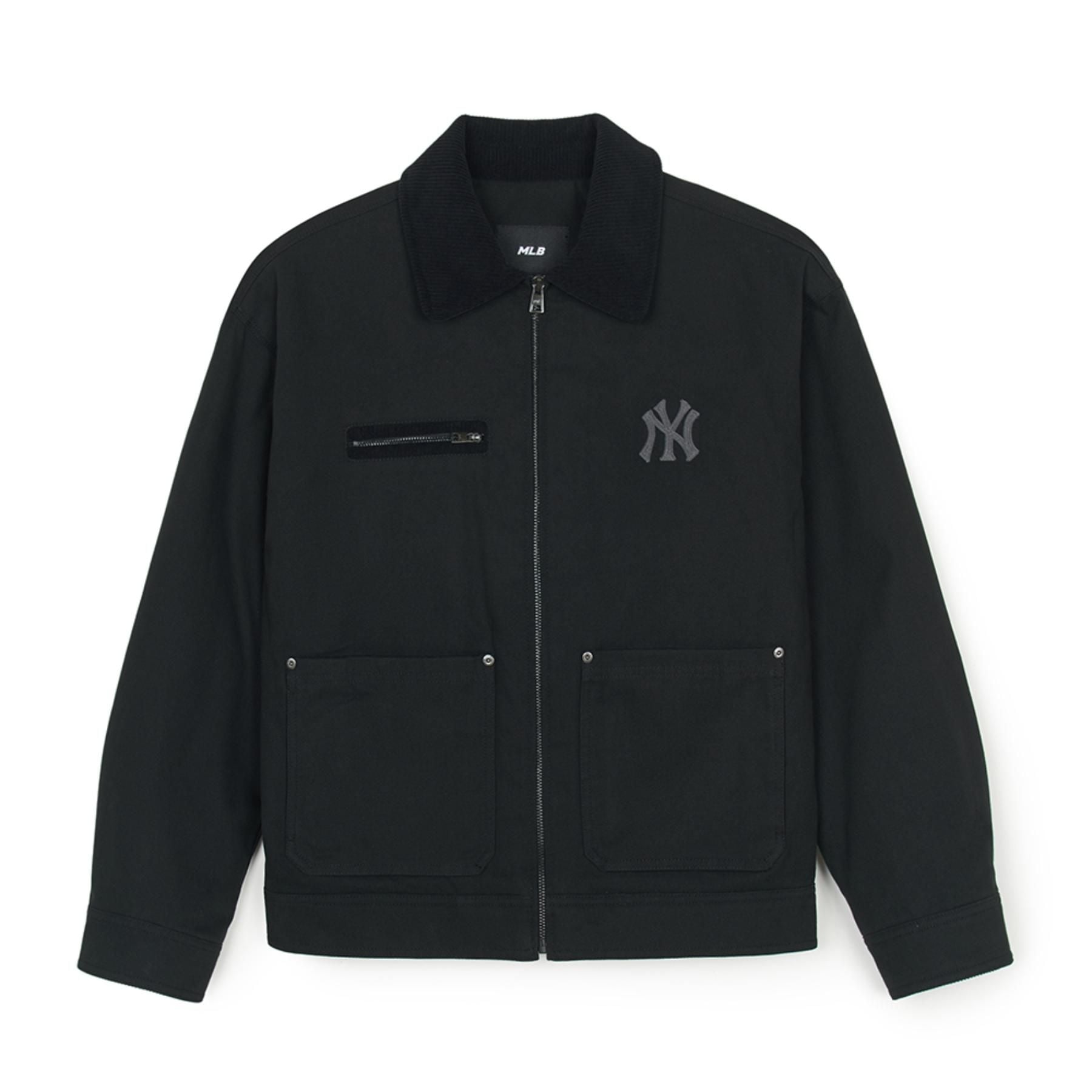  Áo Khoác [Unisex] MLB Korea - Basic Collar Work Jacket - 3AJPB0146-50BKS 