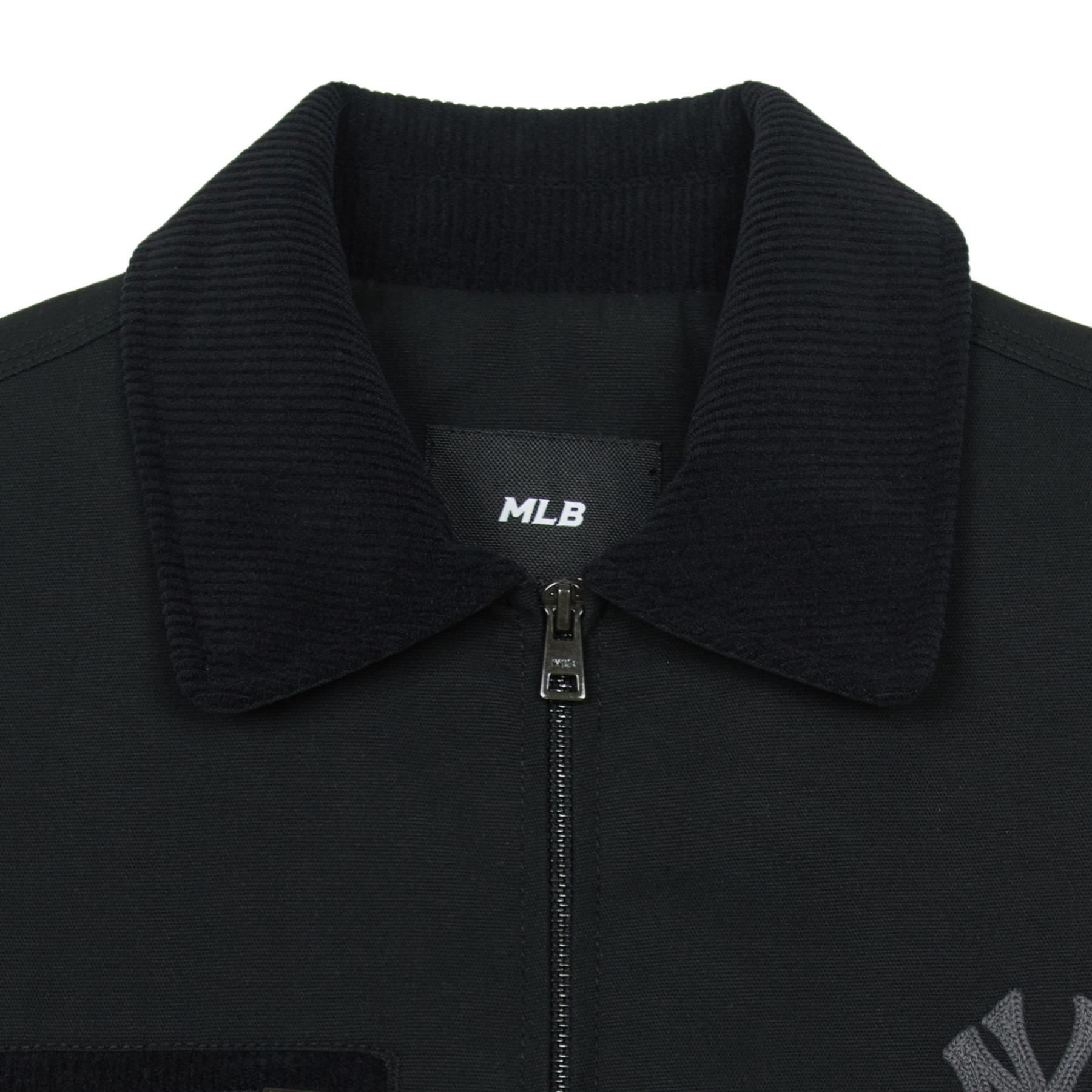  Áo Khoác [Unisex] MLB Korea - Basic Collar Work Jacket - 3AJPB0146-50BKS 