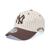  Nón MLB Korea - [Unisex] Signature Stripe Unstructured Ball Cap NY - 3ACPB255N-50BRD 