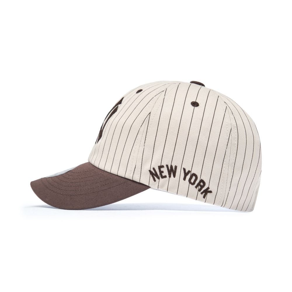  Nón MLB Korea - [Unisex] Signature Stripe Unstructured Ball Cap NY - 3ACPB255N-50BRD 
