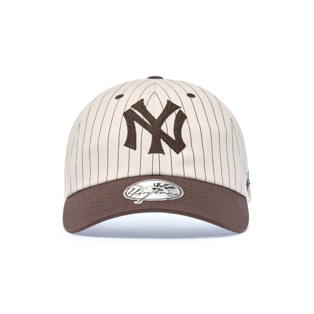  Nón MLB Korea - [Unisex] Signature Stripe Unstructured Ball Cap NY - 3ACPB255N-50BRD 
