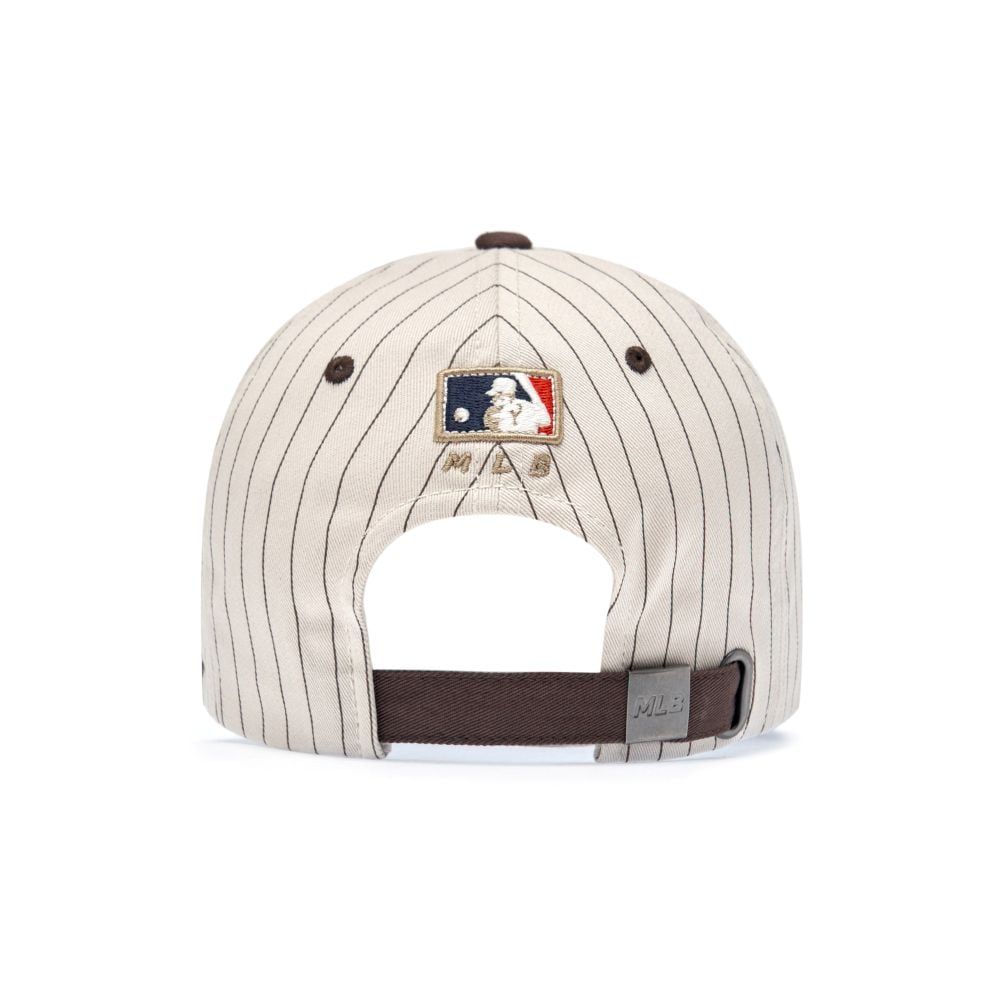  Nón MLB Korea - [Unisex] Signature Stripe Unstructured Ball Cap NY - 3ACPB255N-50BRD 