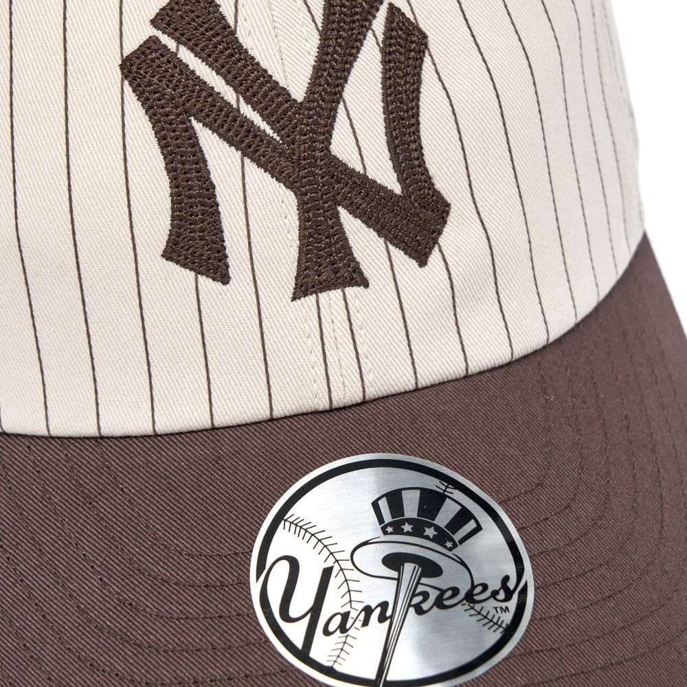  Nón MLB Korea - [Unisex] Signature Stripe Unstructured Ball Cap NY - 3ACPB255N-50BRD 
