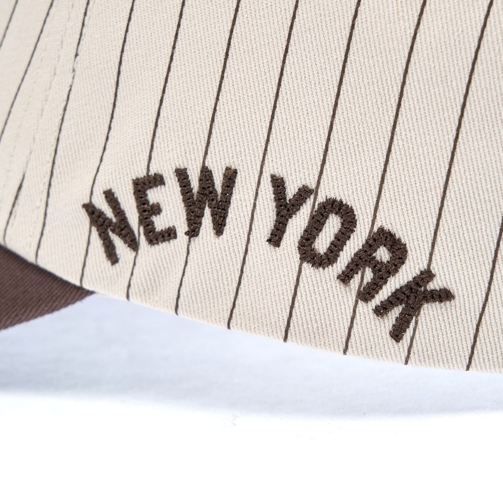  Nón MLB Korea - [Unisex] Signature Stripe Unstructured Ball Cap NY - 3ACPB255N-50BRD 