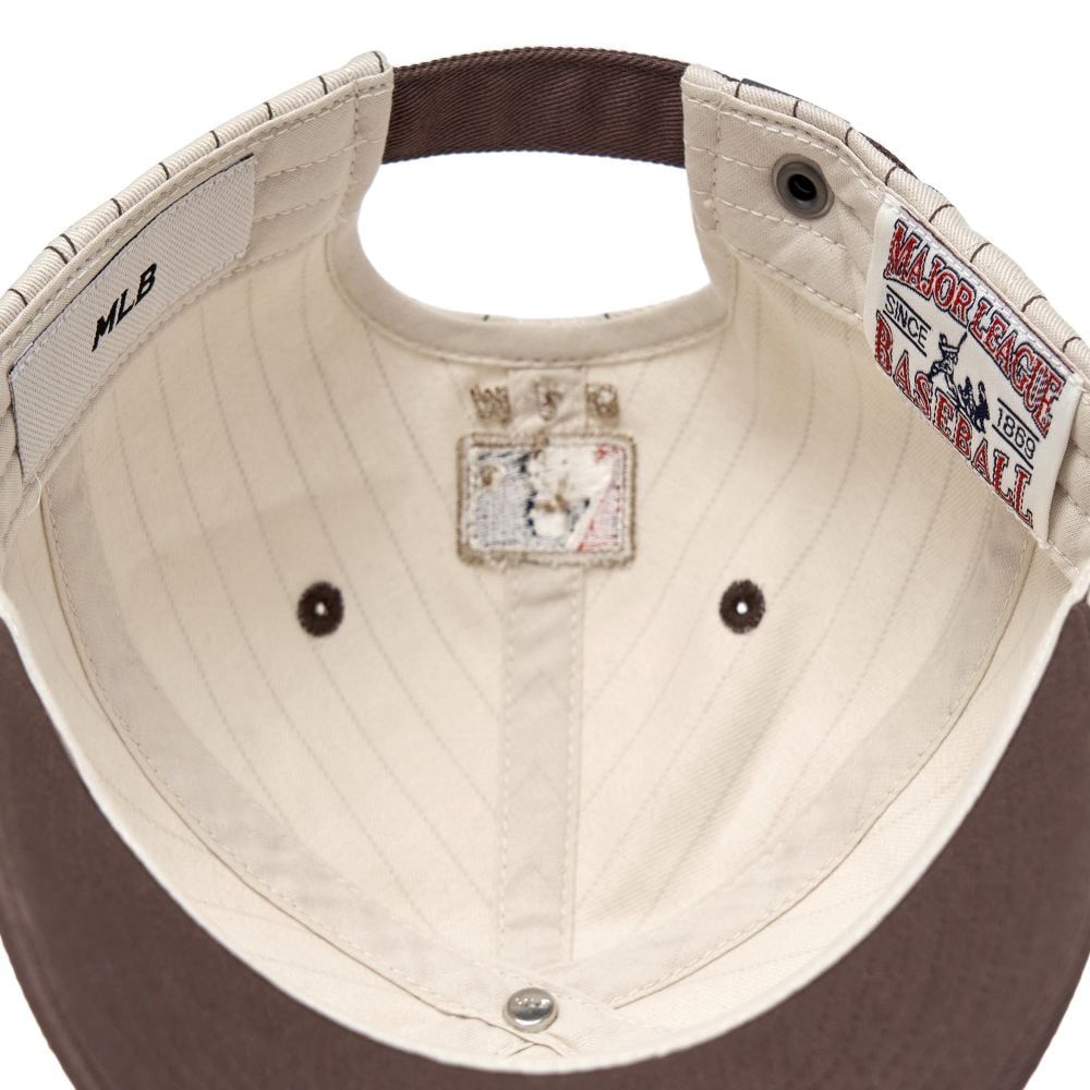  Nón MLB Korea - [Unisex] Signature Stripe Unstructured Ball Cap NY - 3ACPB255N-50BRD 