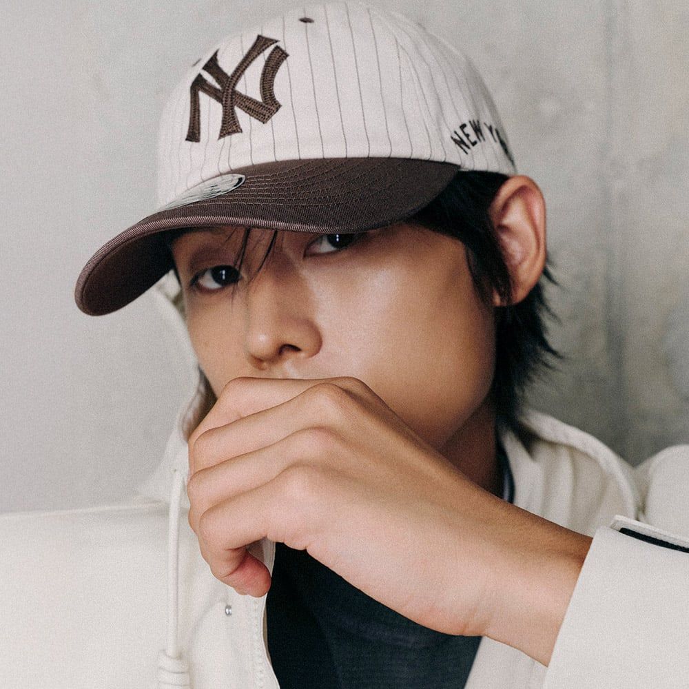  Nón MLB Korea - [Unisex] Signature Stripe Unstructured Ball Cap NY - 3ACPB255N-50BRD 