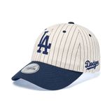  Nón MLB Korea - [Unisex] Signature Stripe Unstructured Ball Cap LA - 3ACPB255N-07NYS 