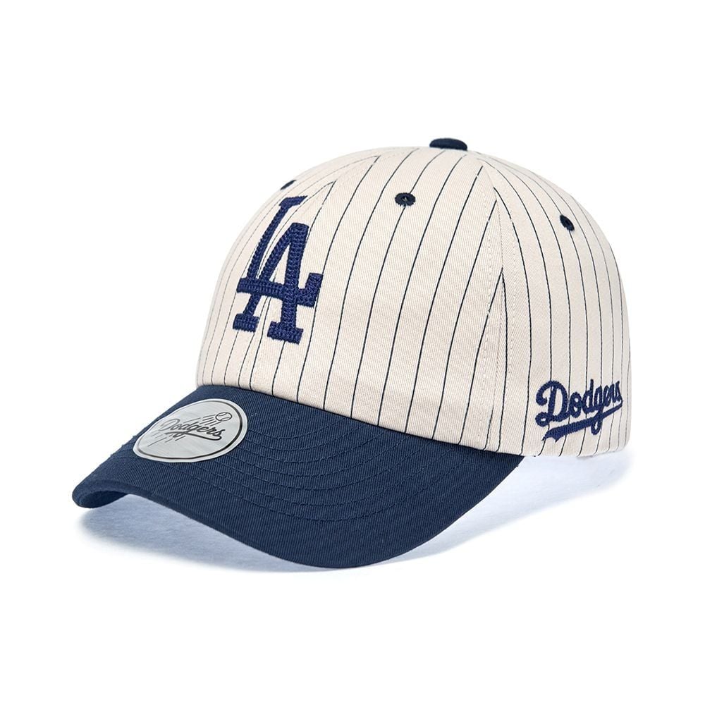  Nón MLB Korea - [Unisex] Signature Stripe Unstructured Ball Cap LA - 3ACPB255N-07NYS 