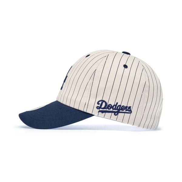 Nón MLB Korea - [Unisex] Signature Stripe Unstructured Ball Cap LA - 3ACPB255N-07NYS