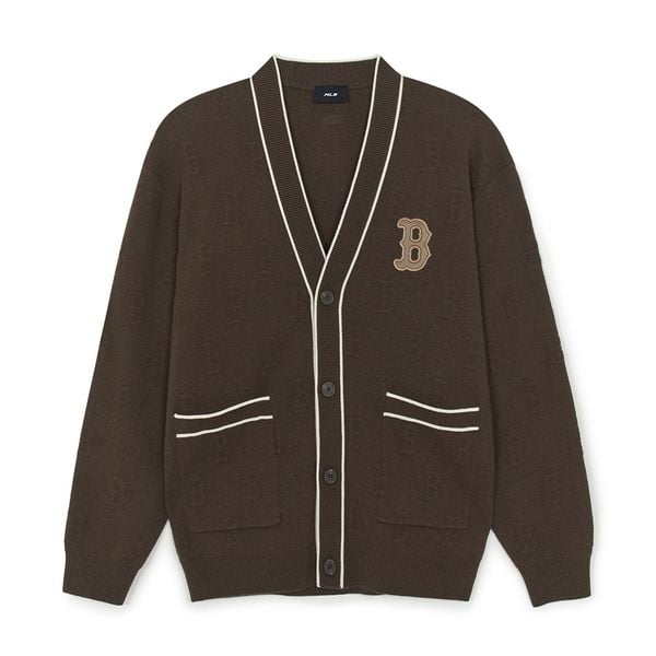Áo Cardigan MLB [Unisex] - Classic Monogram Tonton Boston - 3AKCM0254-43BRS