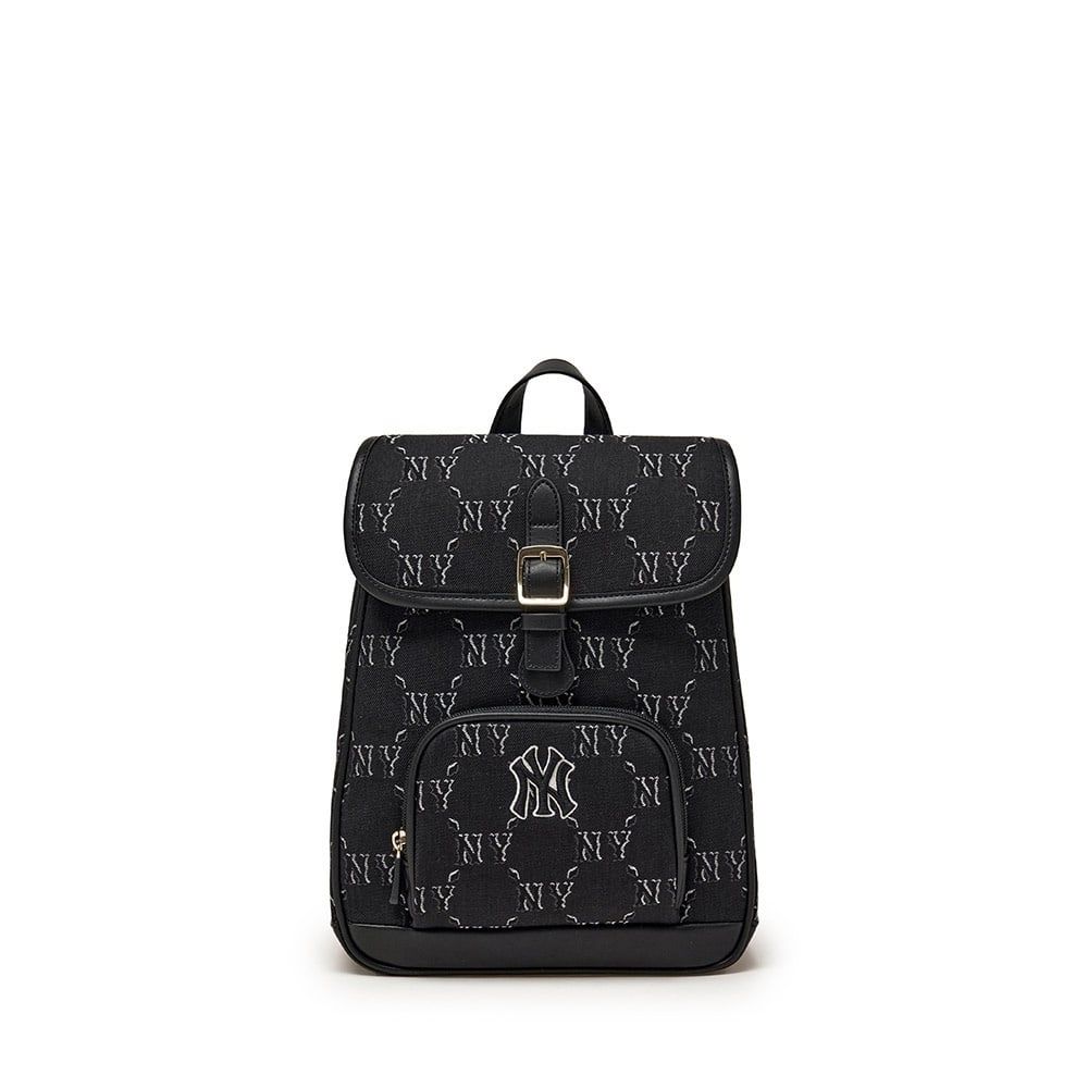  Balo MLB Korea - Dia Monogram Mini Backpack New York Yankees Black - 7ABKMD65N-50BKS 