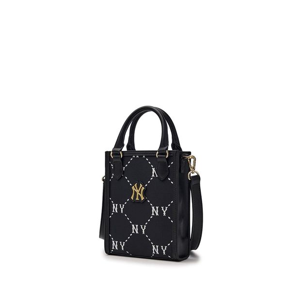 Túi Phone MLB Diamond Monogram Mini Tote NY Black 7ACRMD35N-50BKS