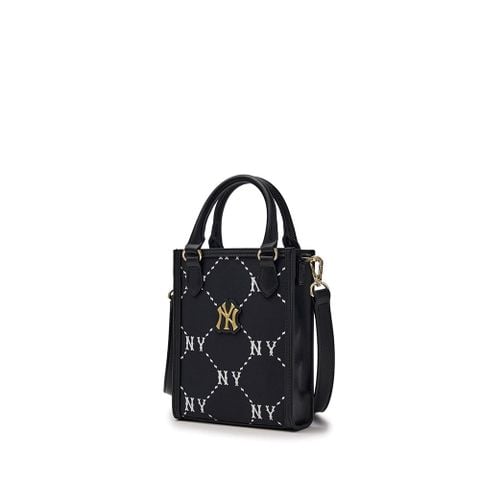 Túi Phone MLB Diamond Monogram Mini Tote NY Black 7ACRMD35N-50BKS