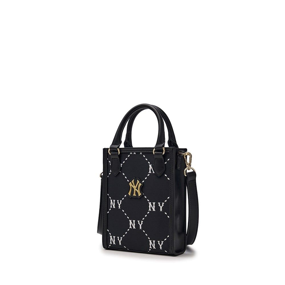  Túi Phone MLB Diamond Monogram Mini Tote NY Black 7ACRMD35N-50BKS 