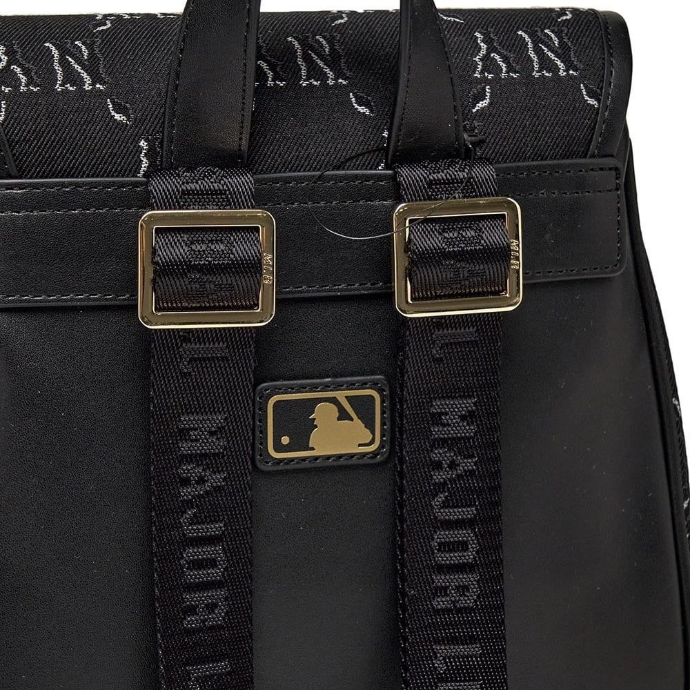  Balo MLB Korea - Dia Monogram Mini Backpack New York Yankees Black - 7ABKMD65N-50BKS 