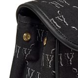  Balo MLB Korea - Dia Monogram Mini Backpack New York Yankees Black - 7ABKMD65N-50BKS 