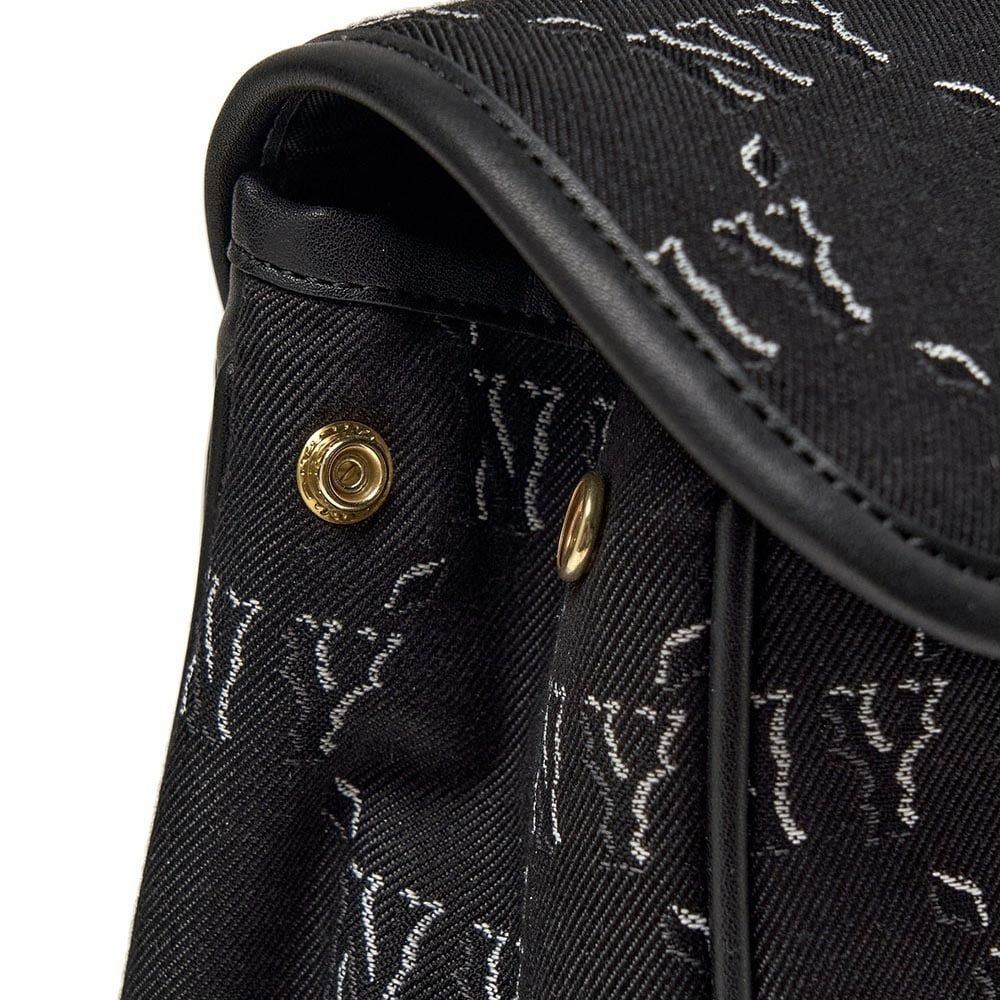  Balo MLB Korea - Dia Monogram Mini Backpack New York Yankees Black - 7ABKMD65N-50BKS 