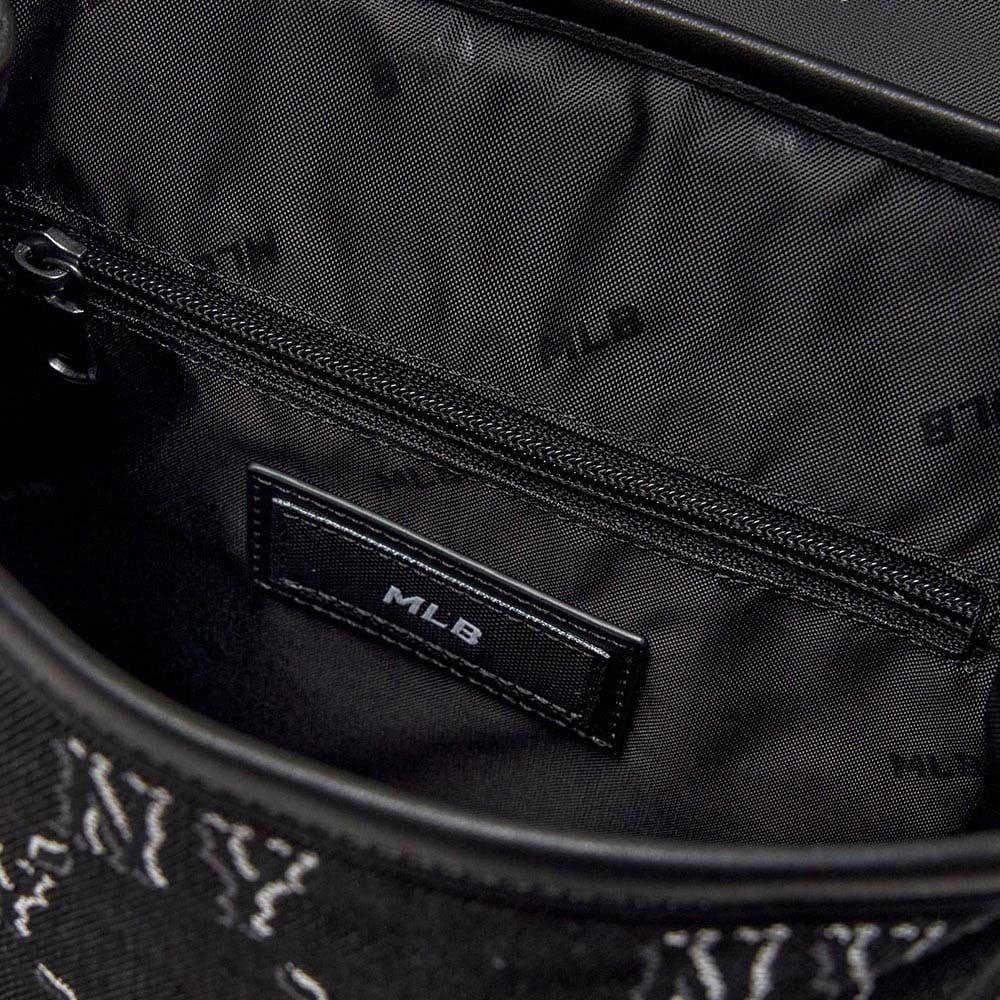  Balo MLB Korea - Dia Monogram Mini Backpack New York Yankees Black - 7ABKMD65N-50BKS 