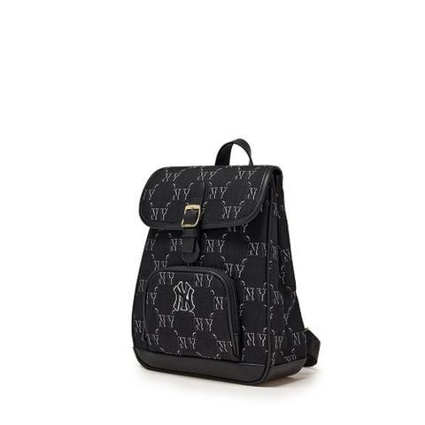 Balo MLB Korea - Dia Monogram Mini Backpack New York Yankees Black - 7ABKMD65N-50BKS