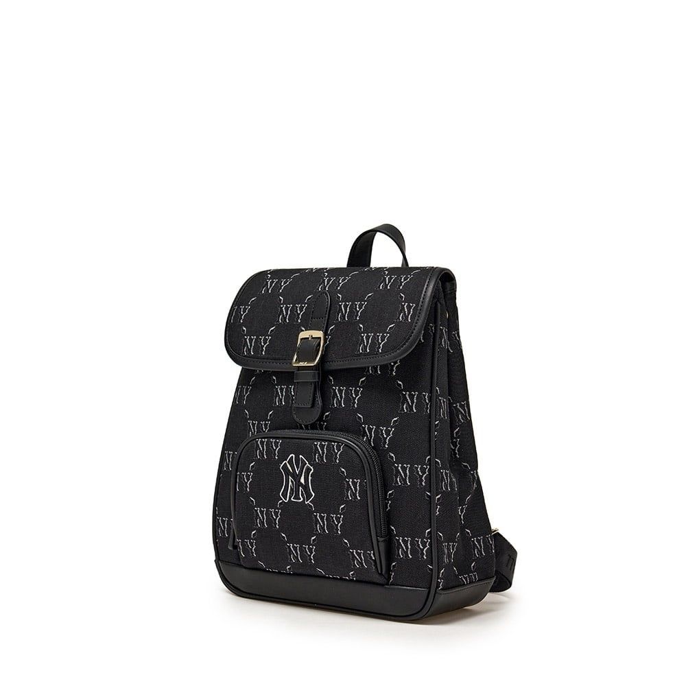  Balo MLB Korea - Dia Monogram Mini Backpack New York Yankees Black - 7ABKMD65N-50BKS 
