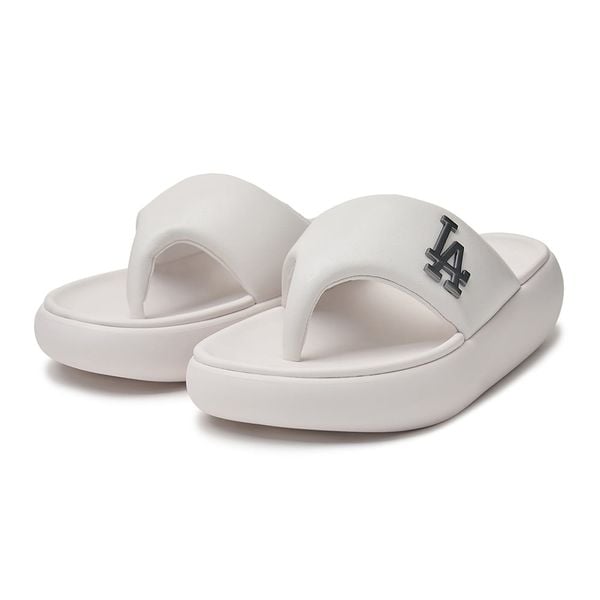 Dép MLB Korea - Base Flip Flops LA Dodgers Ivory - 3ALPBFL43-07IVS