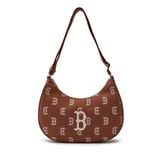  Túi Xách MLB Korea - Classic Monogram Jacquard Large Hobo Bag Boston Brown - 3ABQL023N-43BRS 
