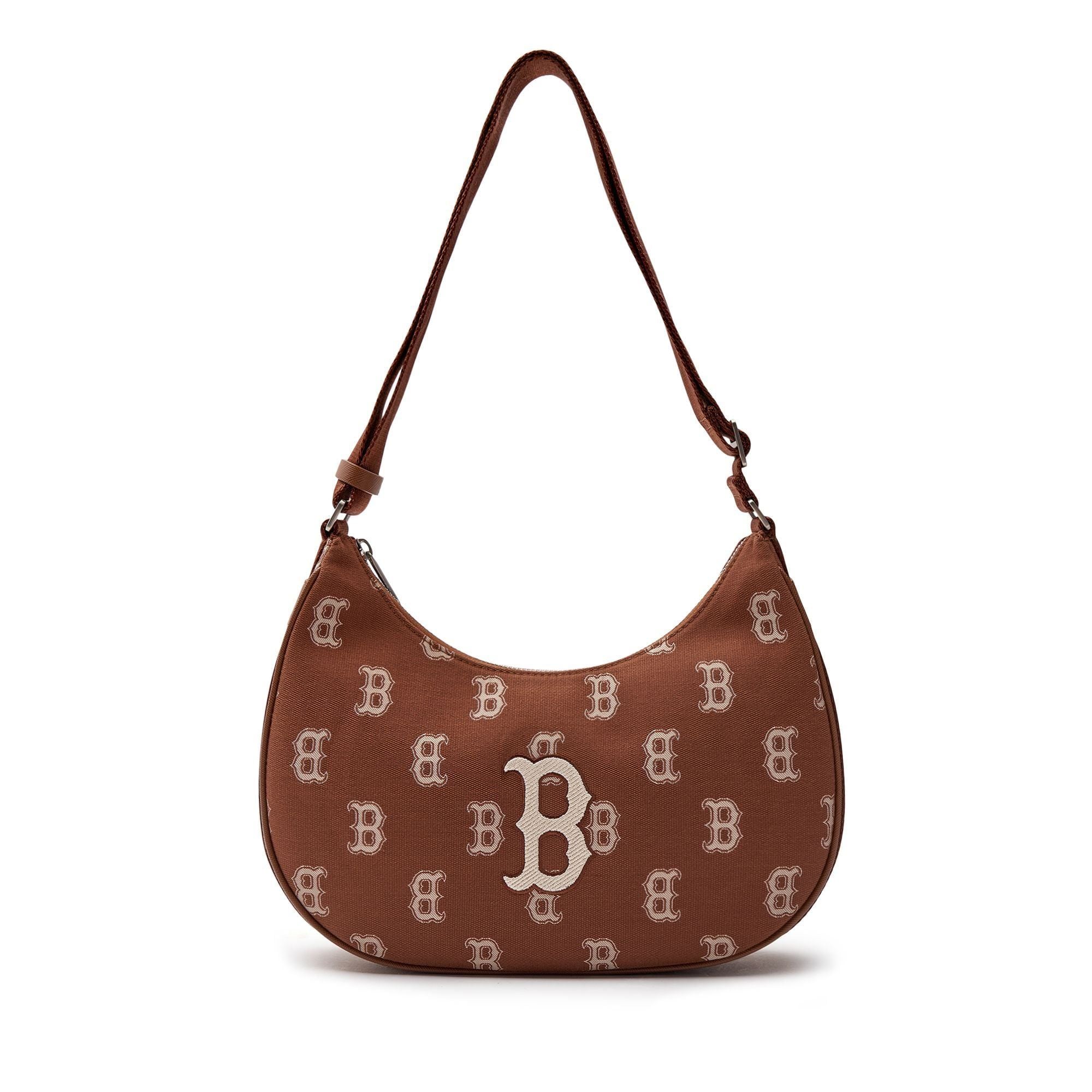  Túi Xách MLB Korea - Classic Monogram Jacquard Large Hobo Bag Boston Brown - 3ABQL023N-43BRS 