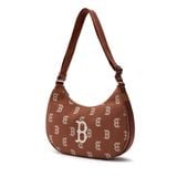  Túi Xách MLB Korea - Classic Monogram Jacquard Large Hobo Bag Boston Brown - 3ABQL023N-43BRS 
