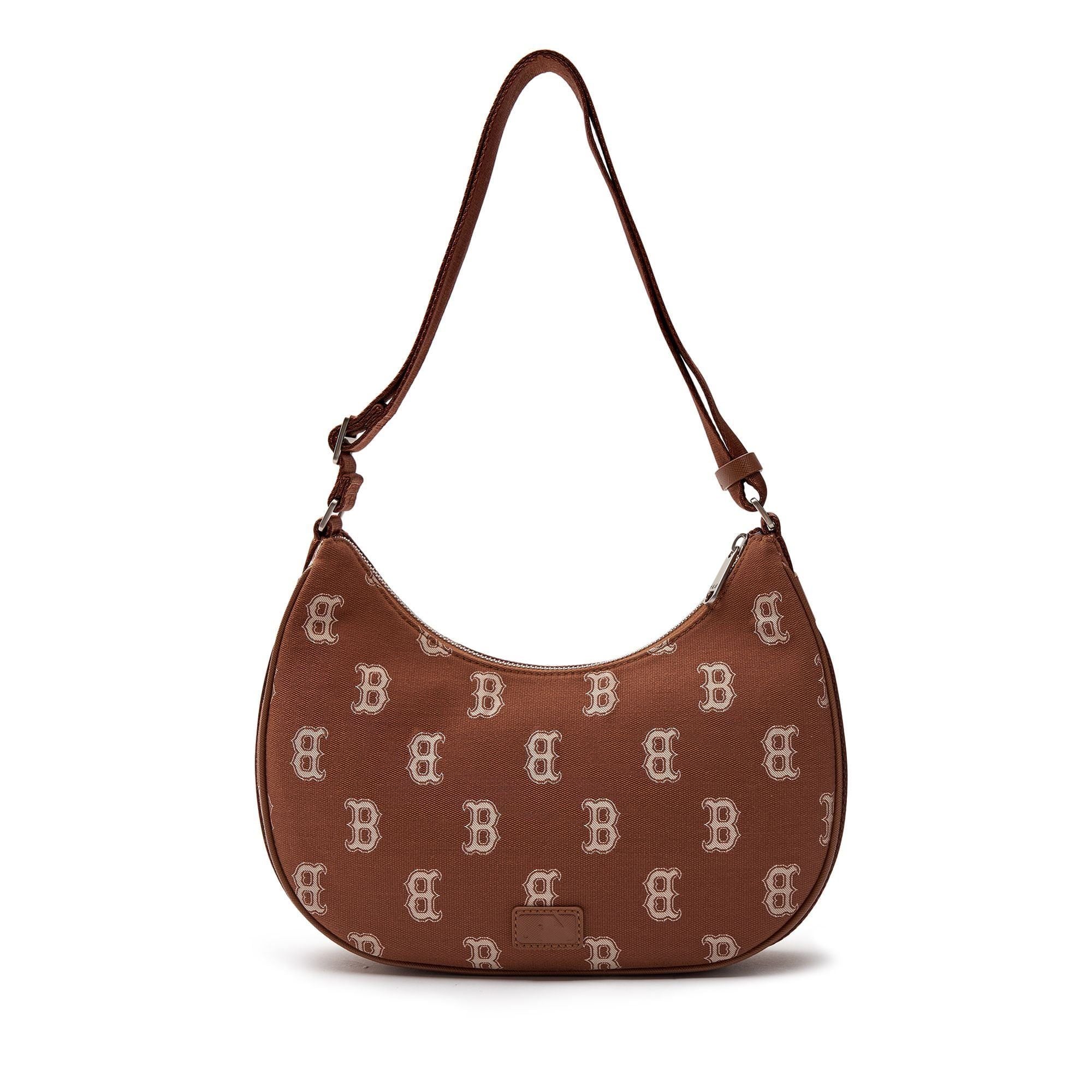  Túi Xách MLB Korea - Classic Monogram Jacquard Large Hobo Bag Boston Brown - 3ABQL023N-43BRS 
