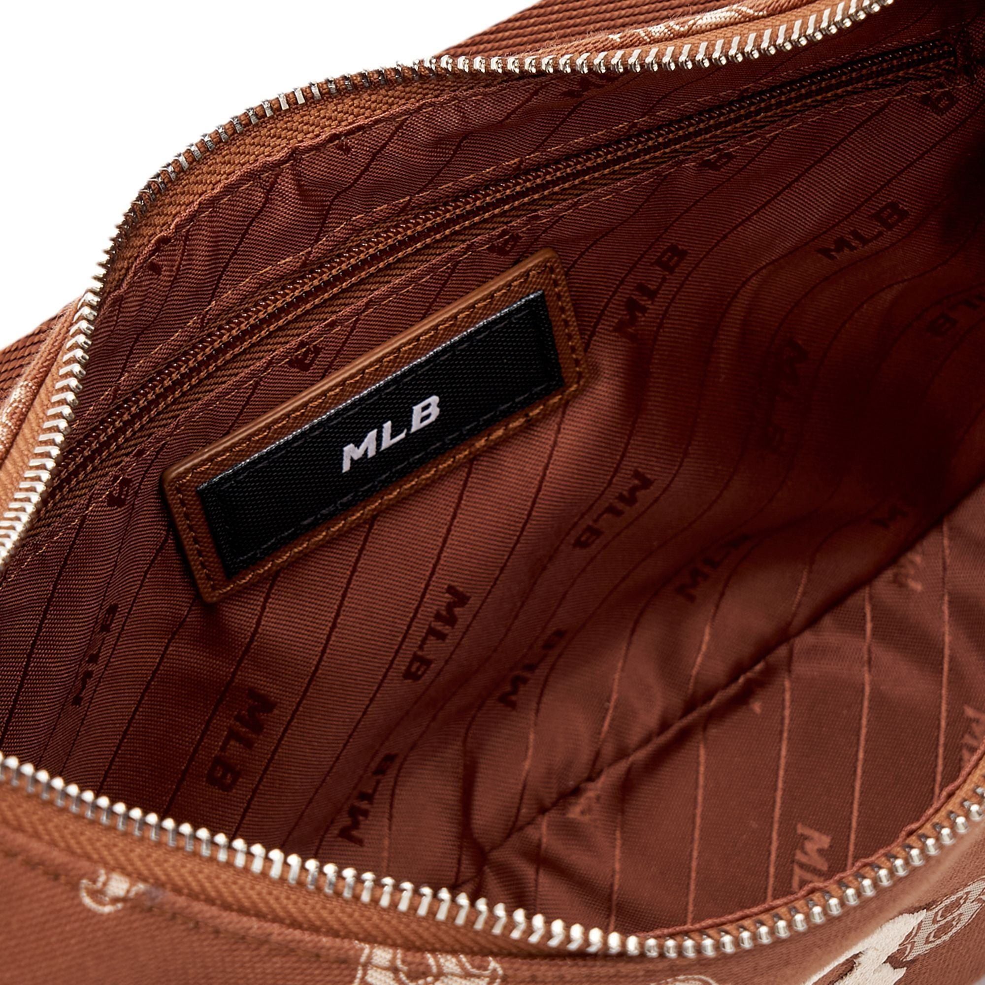  Túi Xách MLB Korea - Classic Monogram Jacquard Large Hobo Bag Boston Brown - 3ABQL023N-43BRS 